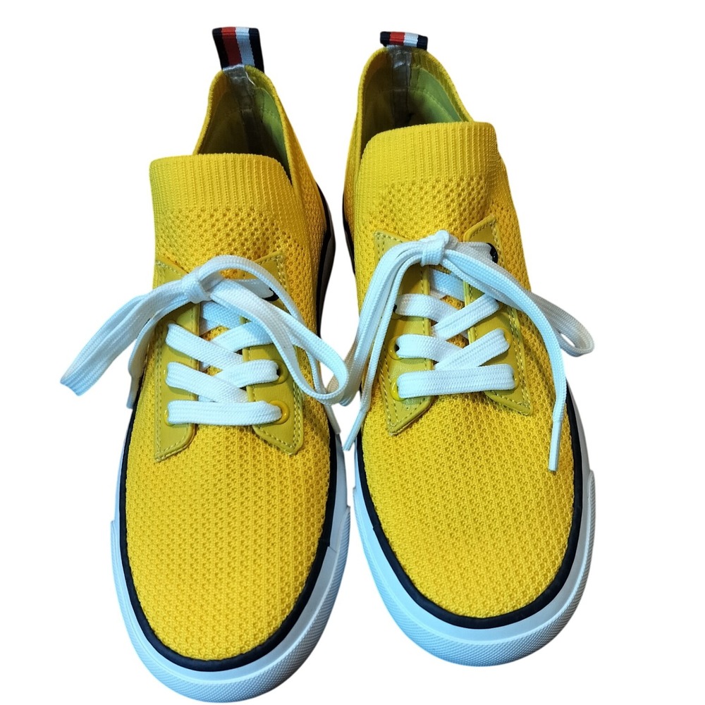 Tommy Hilfiger Yellow Knit Lace Up Sneakers Women's Size 6.5 M